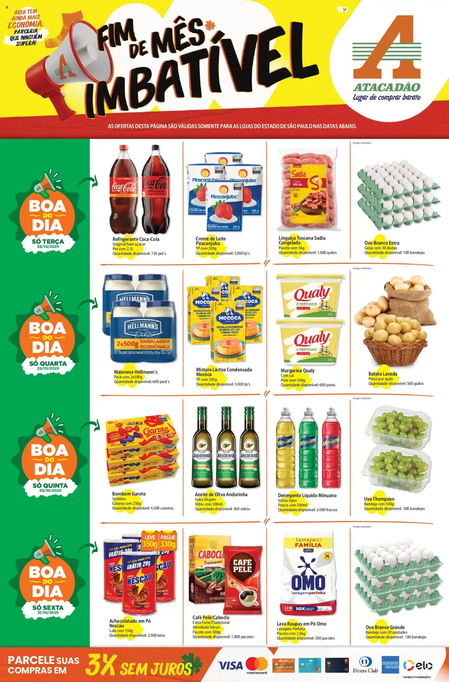 Pré-Visualização do folheto "Ofertas - SP" da loja Atacadão válido a partir de 28/10/2025