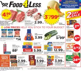 Ad Preview of Food 4 Less Weekly Ad from 09/17/2025