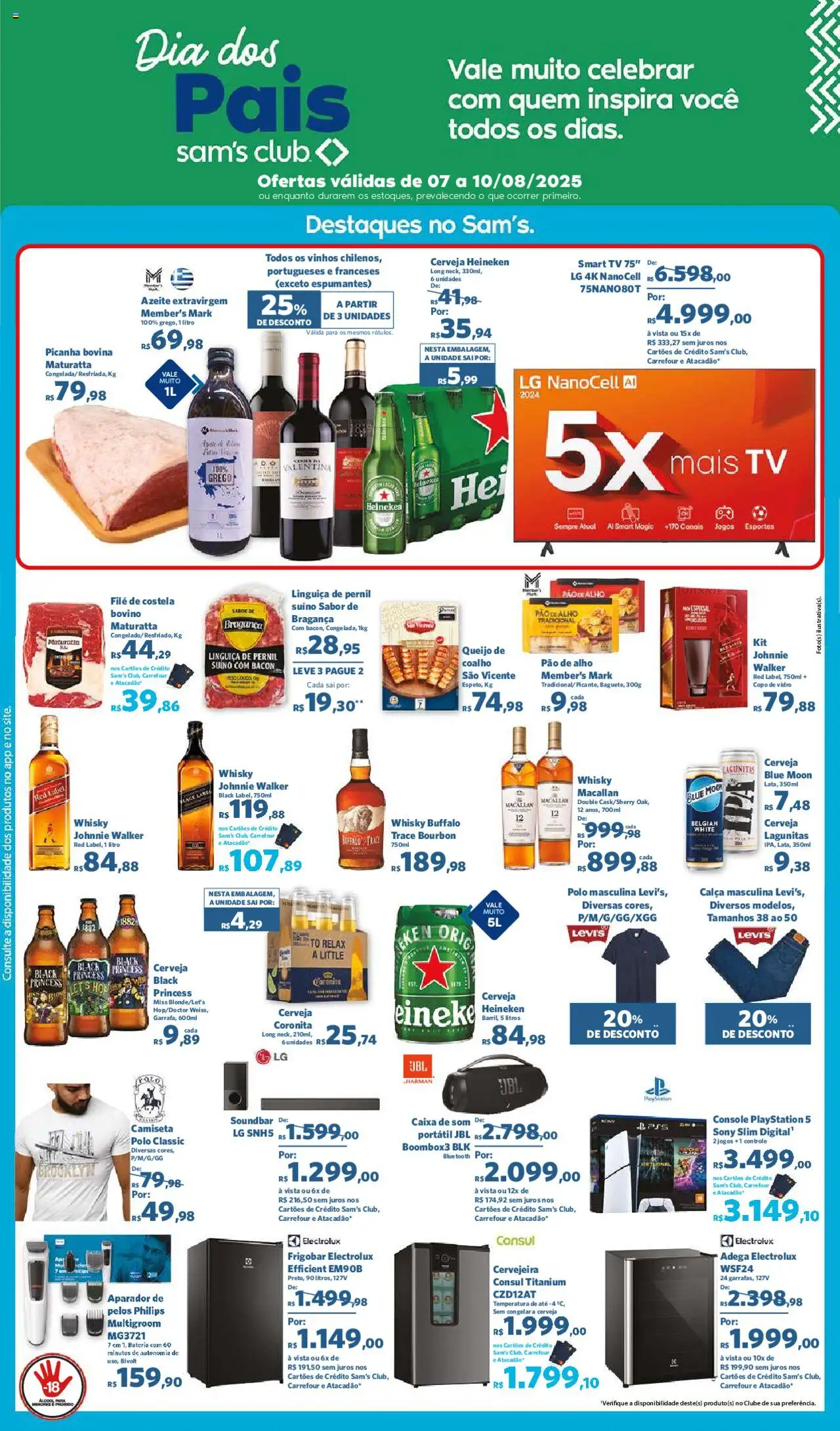 Sam's Club folheto "Ofertas Fim de semana" válido a partir de 07/08/2025 - número de página 1