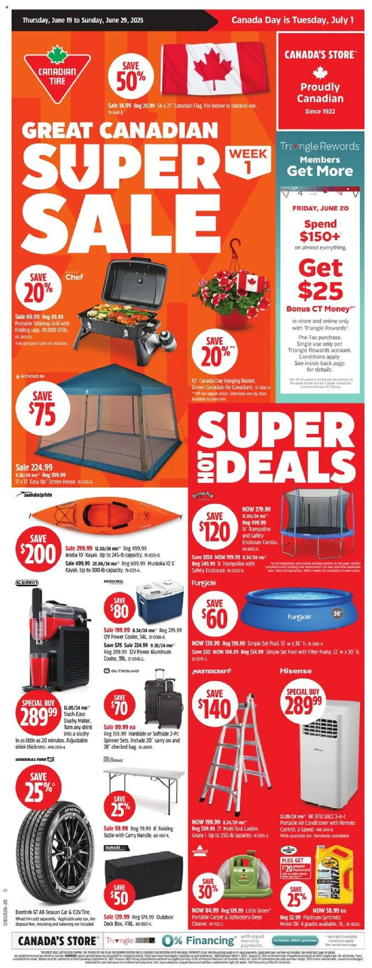 Canadian Tire flyer valid from Jun 19, 2025 - page number 1