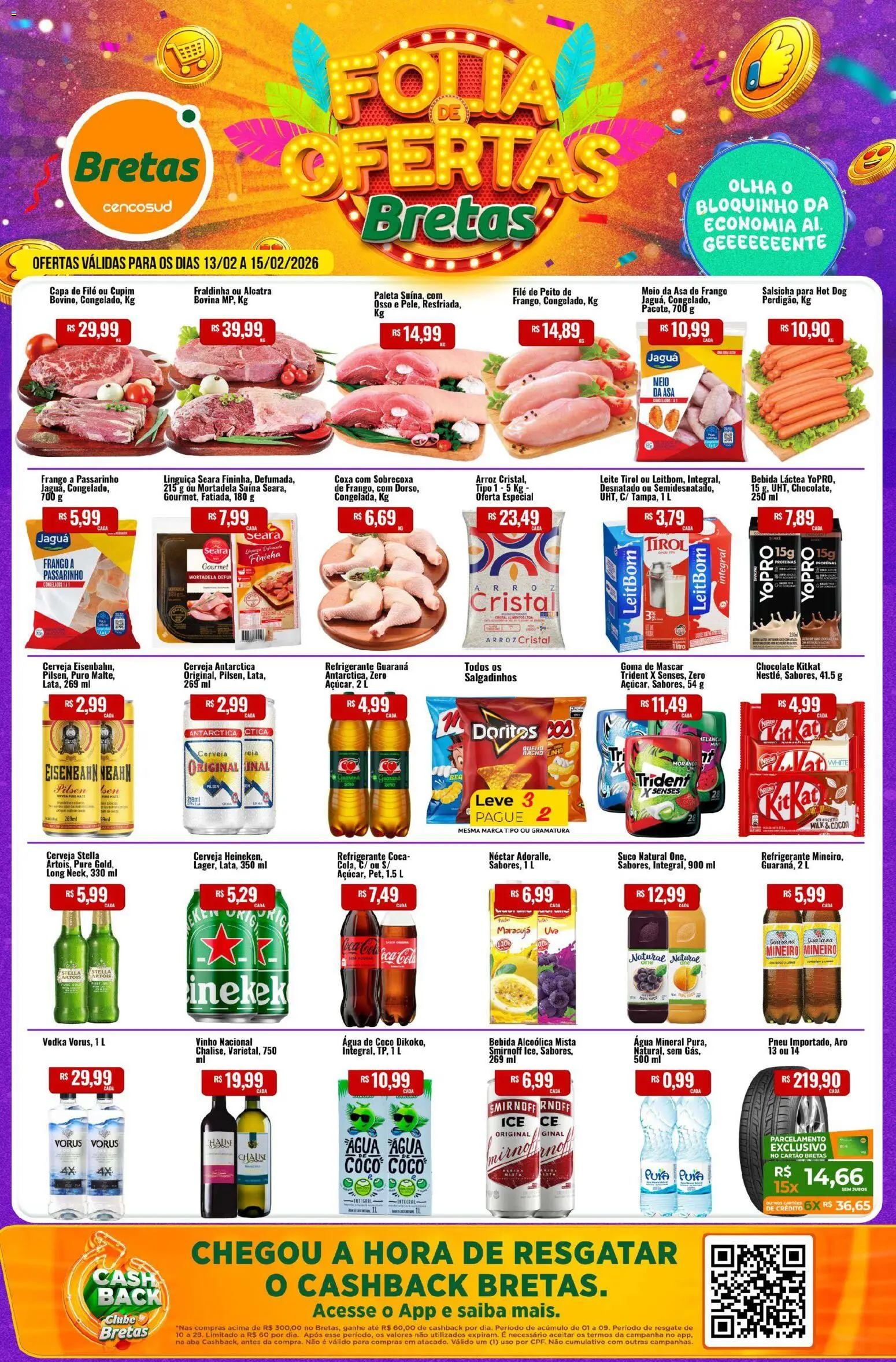 Pré-Visualização do folheto "Ofertas FDS" da loja Bretas válido a partir de 13/02/2026