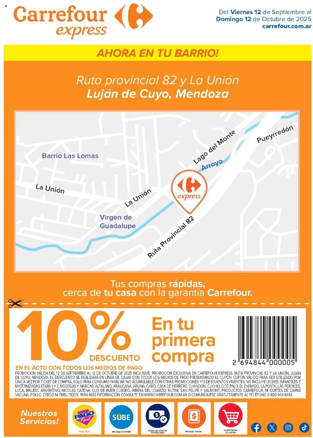 Carrefour Ruta 82 Esq. Calle Unión, Luján de Cuyo, Mendoza del 12/09/2025 >> Catálogo