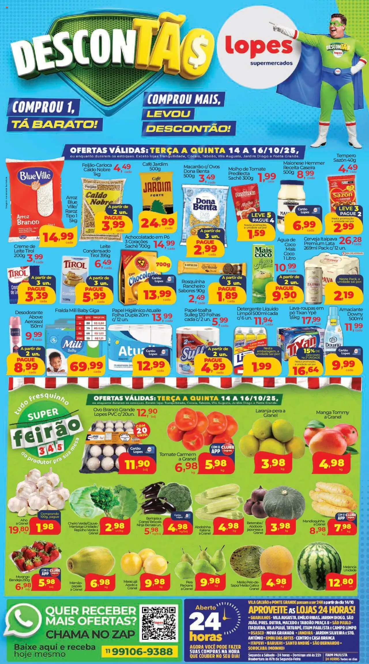Lopes Supermercados folheto "Ofertas da semana" válido a partir de 14/10/2025 - número de página 1