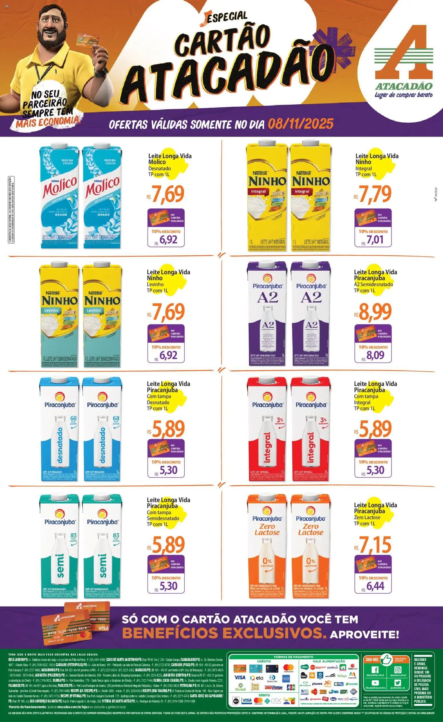 Pré-Visualização do folheto "Ofertas - PE" da loja Atacadão válido a partir de 08/11/2025