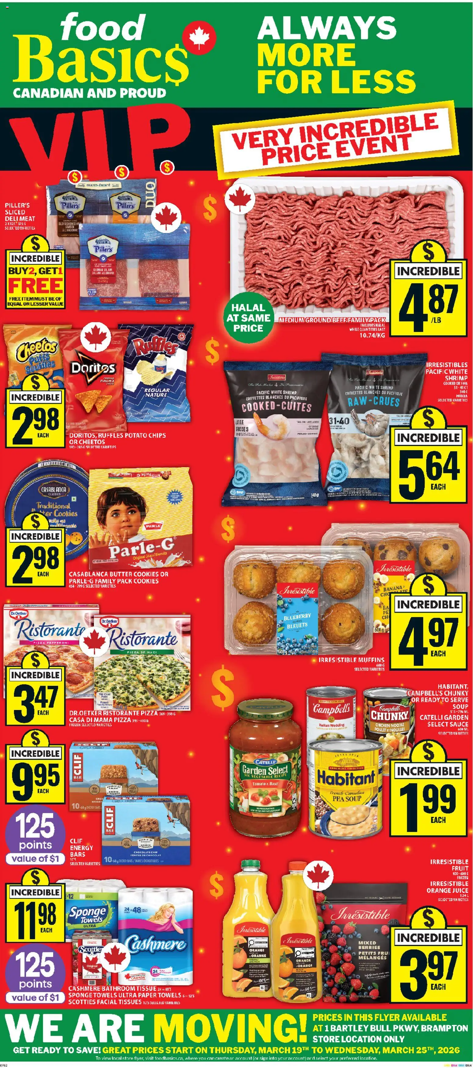 Preview of leaflet Food Basics weekly flyer - Brampton from shop Food Basics is valid from Mar 19, 2026