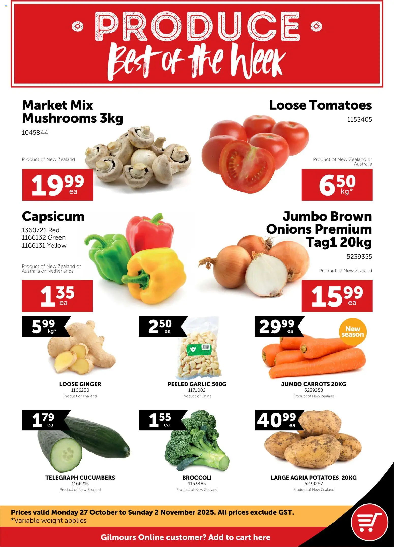 Catalogue Gilmours catalogue valid from 27 Oct 2025 - page 1