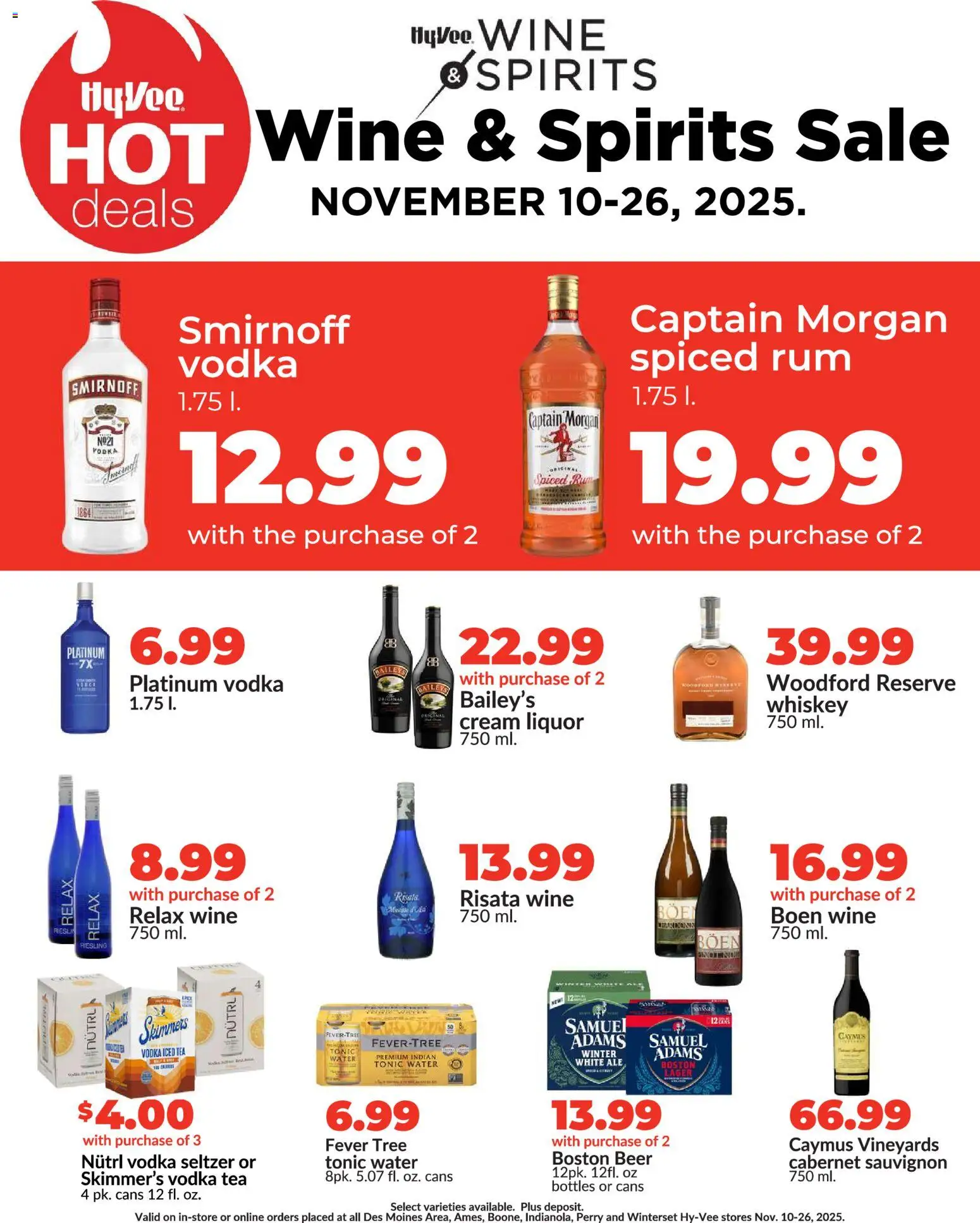 Ad Preview of HyVee Wine & Spirits Specials from 11/17/2025