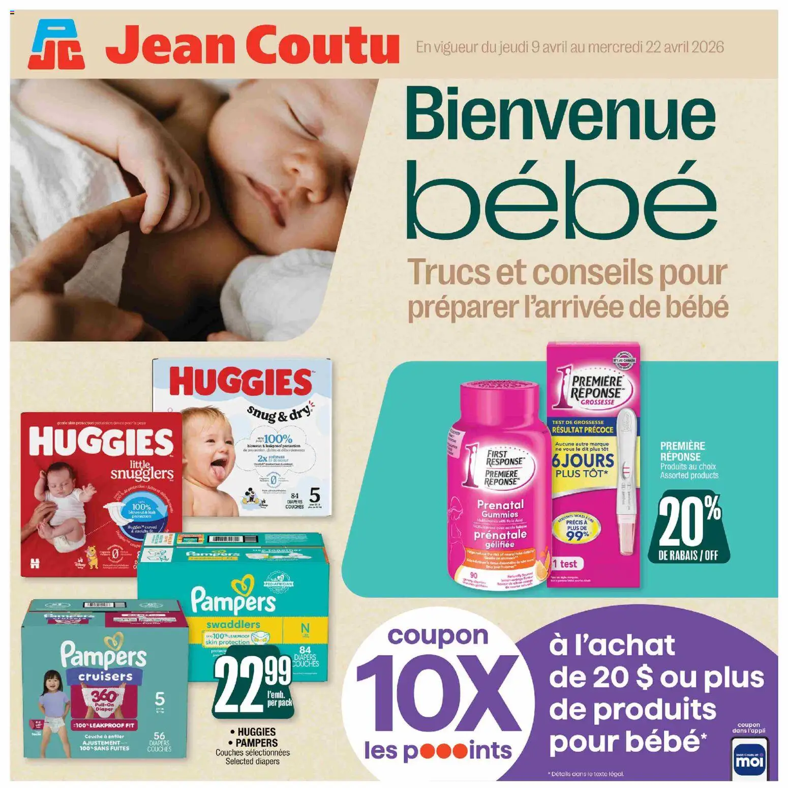 Preview of leaflet Jean Coutu - Cahier Maman Bébé from shop Jean Coutu is valid from Apr 09, 2026