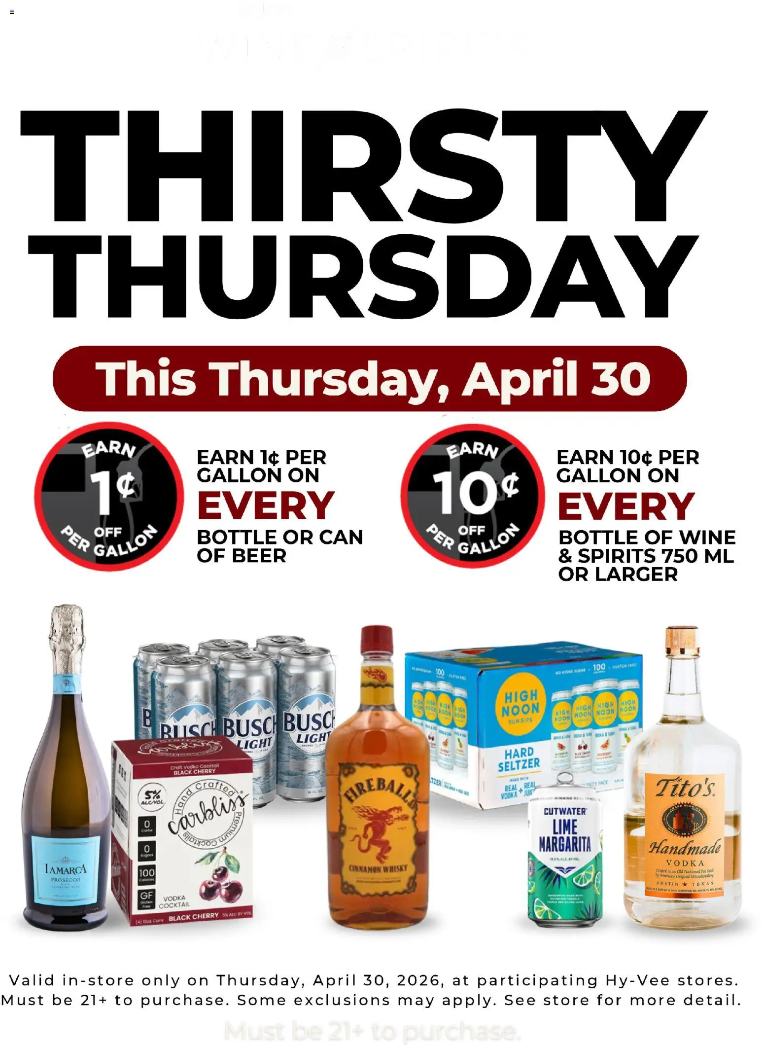 Ad Preview of HyVee HyVee Thirsty Thursday from 04/30/2026