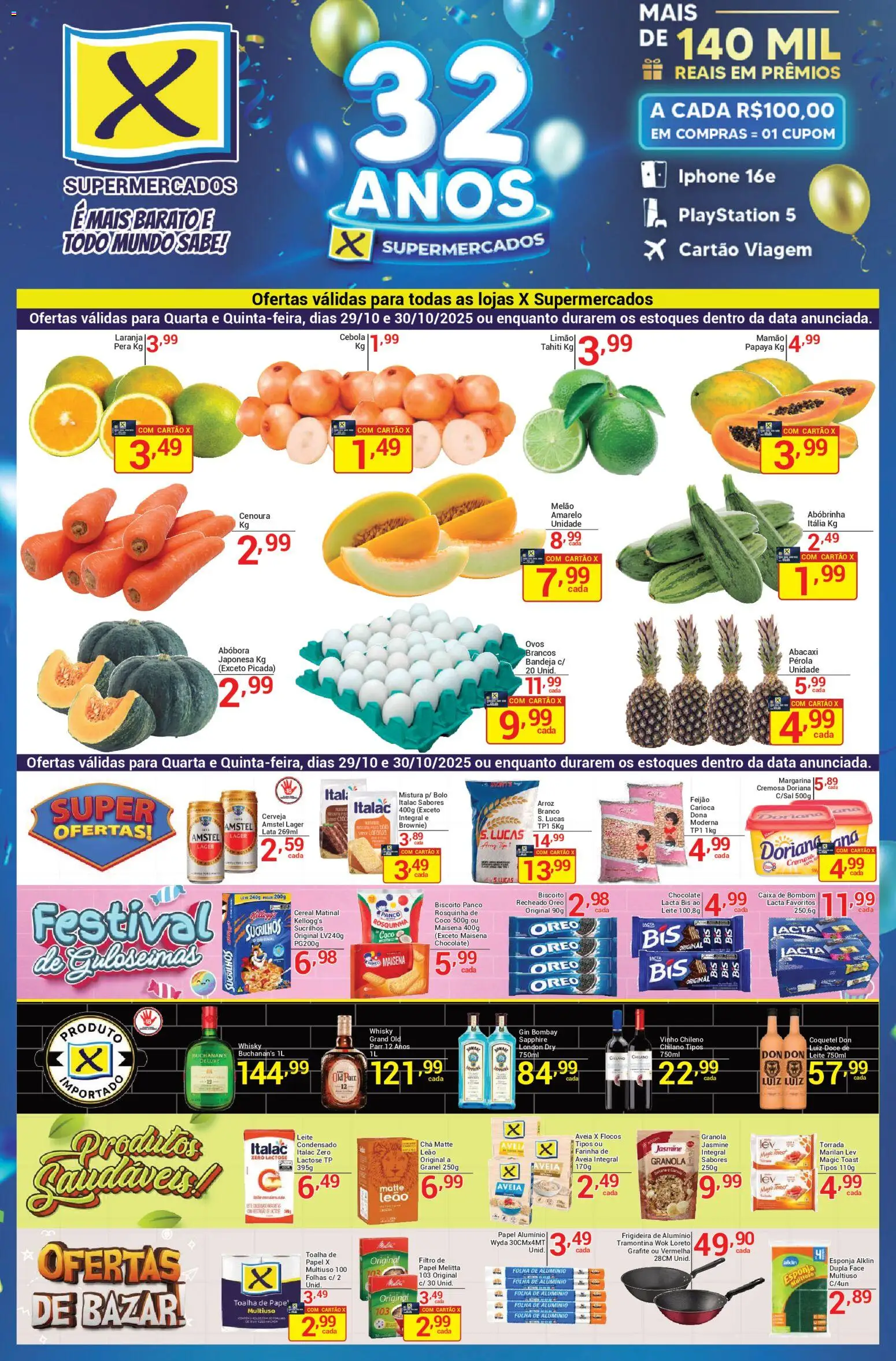 Pré-Visualização do folheto "Ofertas da semana" da loja X Supermercados válido a partir de 29/10/2025