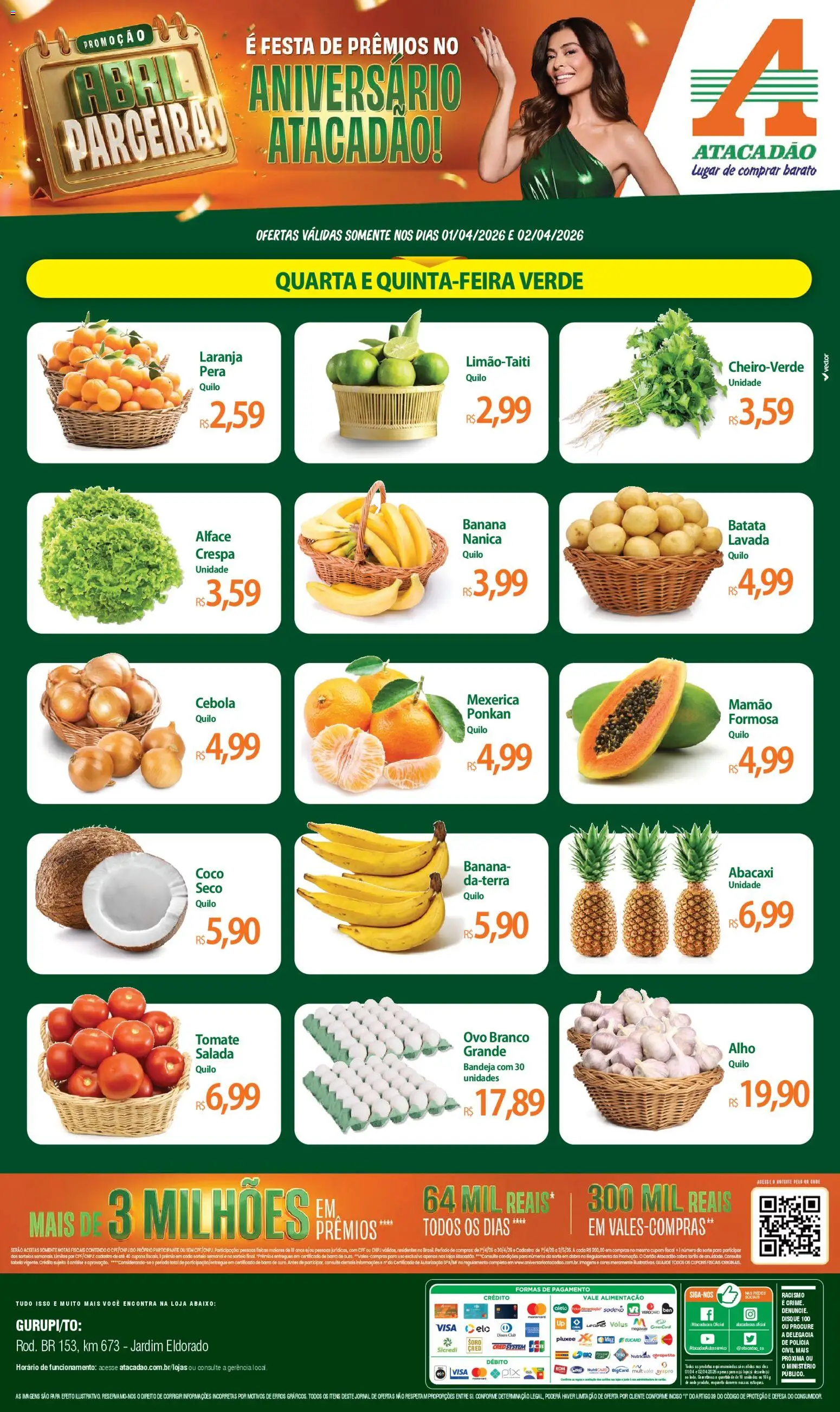 Pré-Visualização do folheto "Atacadão ofertas - TO" da loja Atacadão válido a partir de 01/04/2026