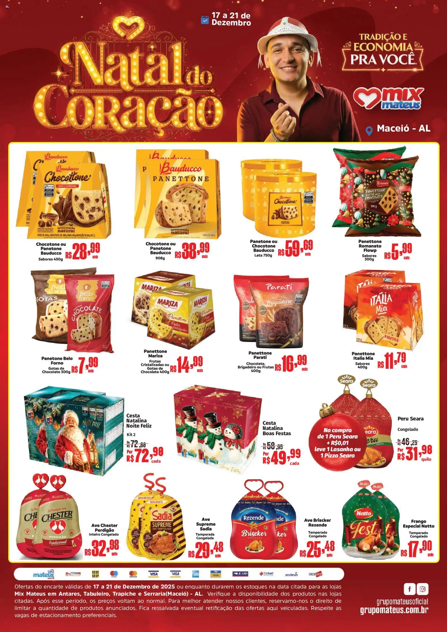 Pré-Visualização do folheto "Ofertas Itens Natalinos" da loja Mateus válido a partir de 17/12/2025
