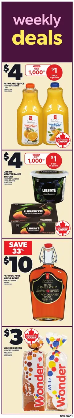 Un aperçu du dépliant Weekly Flyer - AB du magasin Loblaws est valide à partir 15 janv. 2026