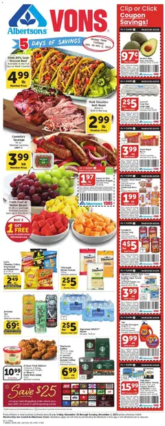 Ad Preview of Vons Black Friday from 11/28/2025 | Page: 1