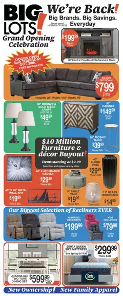 Ad Preview of Big Lots Grand Opening from 10/26/2025