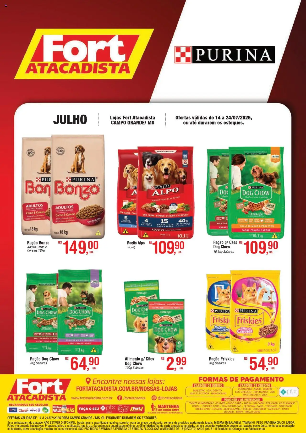 Fort Atacadista folheto "Ofertas Nestlé Purina" válido a partir de 14/07/2025 - número de página 1