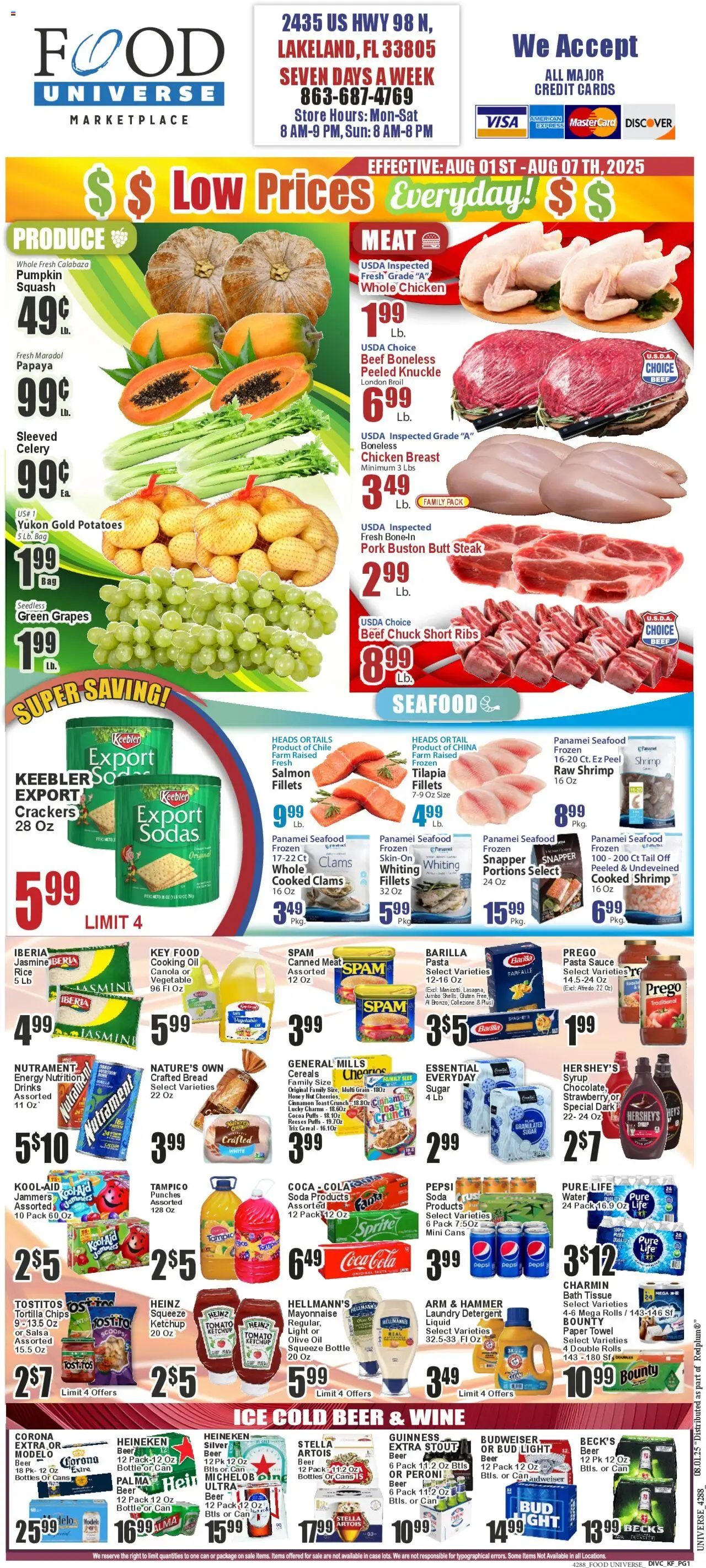 Food Universe Weekly Ad from 08/01/2025 - Flyer - Page number 1