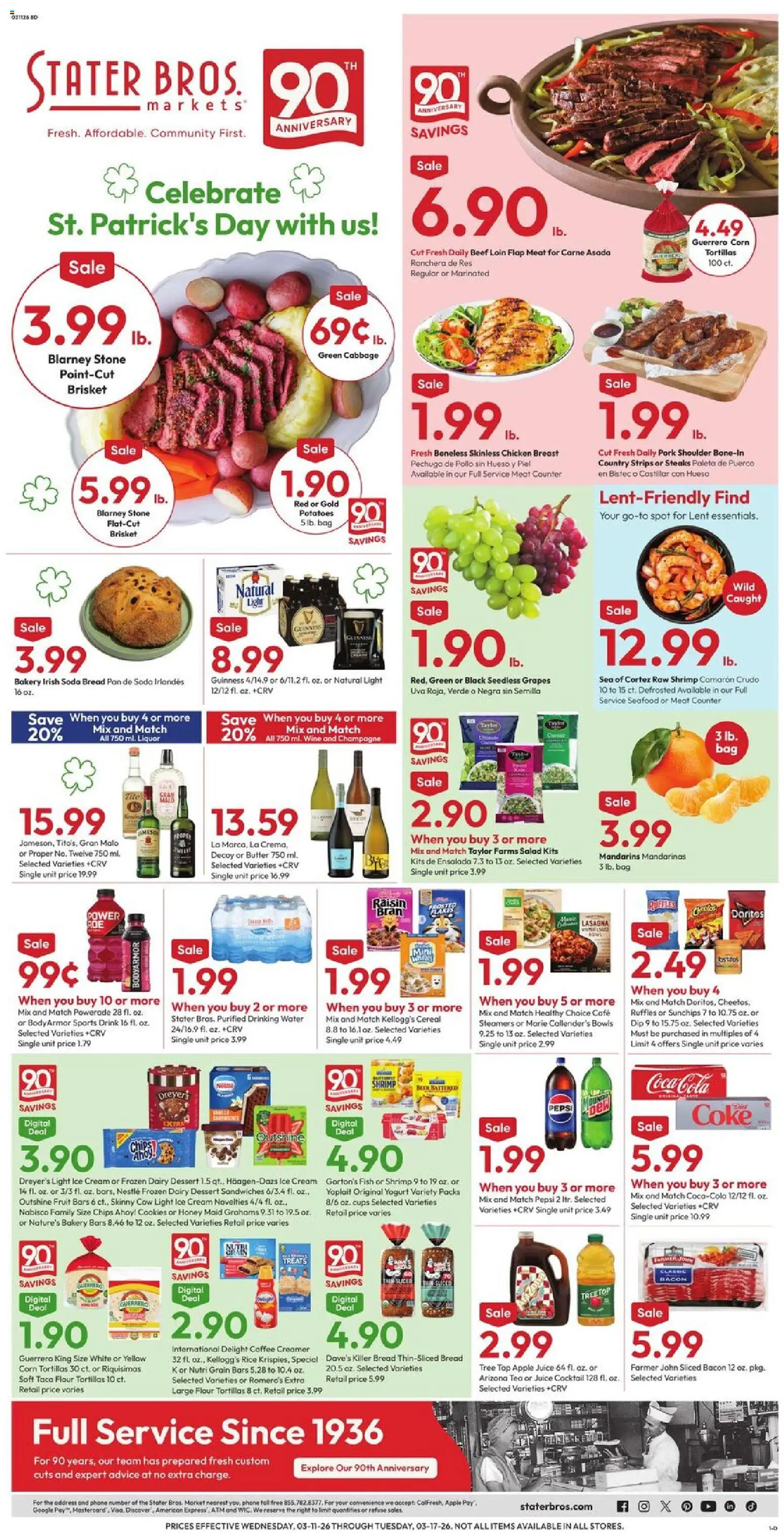 Ad Preview of Stater Bros Stater Bros Weekly Ad from 03/11/2026