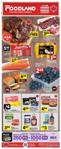Un aperçu du dépliant Weekly flyer / circulaire du magasin Foodland est valide à partir 17 juill. 2025