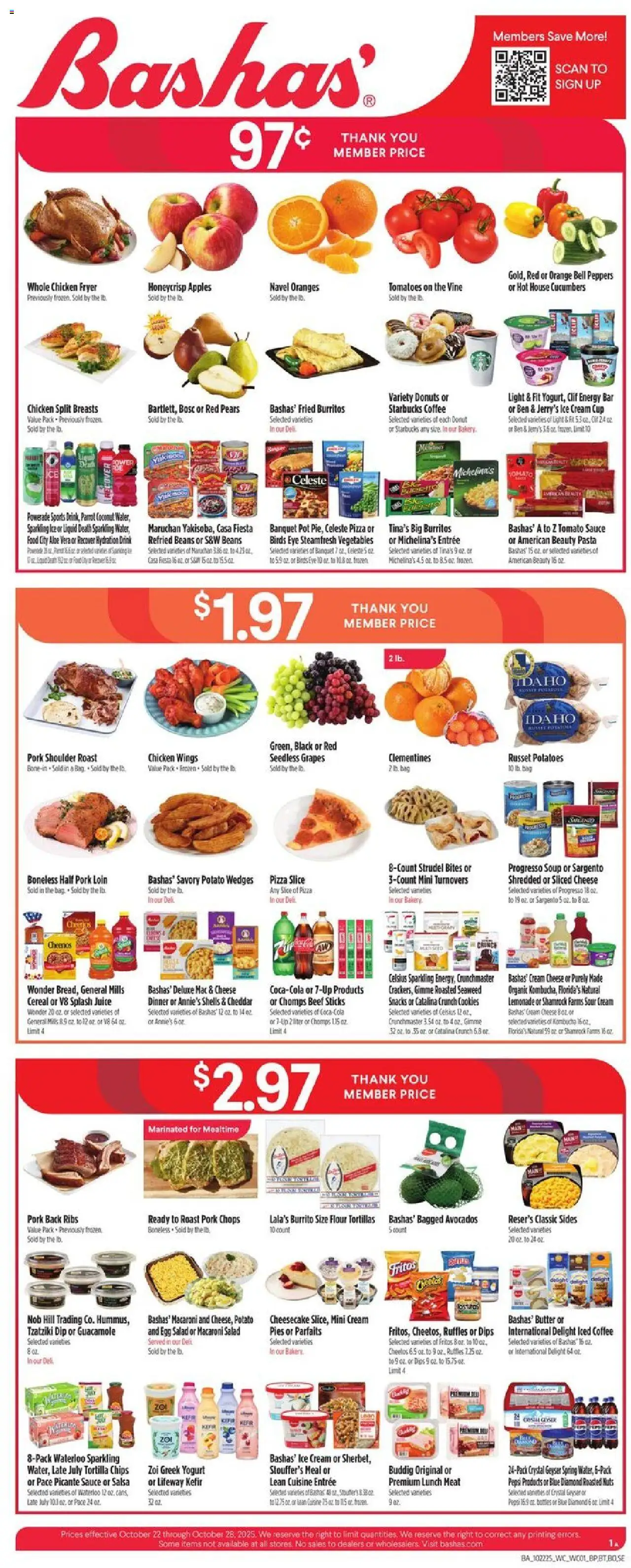 Basha's Weekly Ad from 10/22/2025 - Flyer - Page number 1