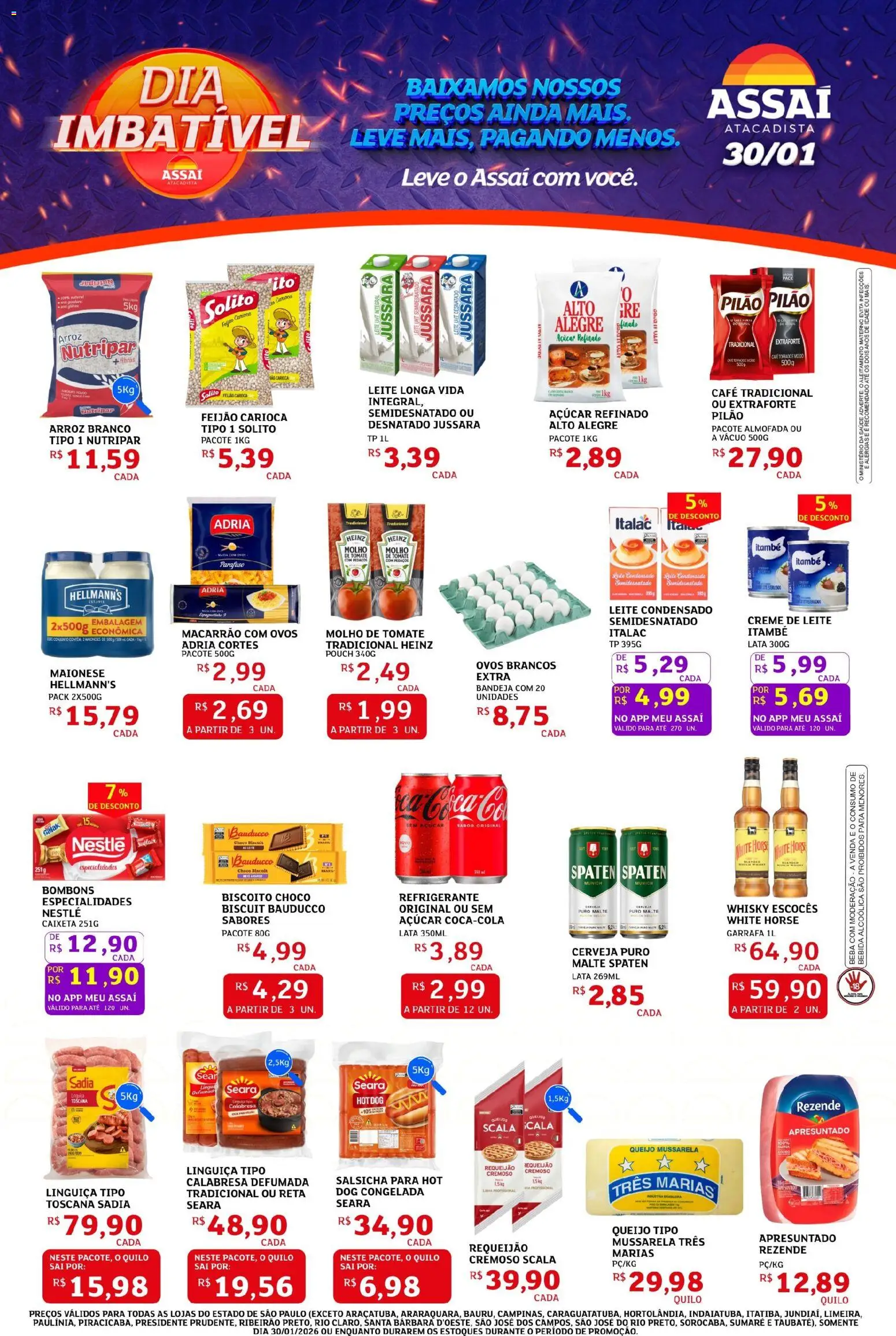 Pré-Visualização do folheto "Encarte - SP" da loja Assaí Atacadista válido a partir de 30/01/2026
