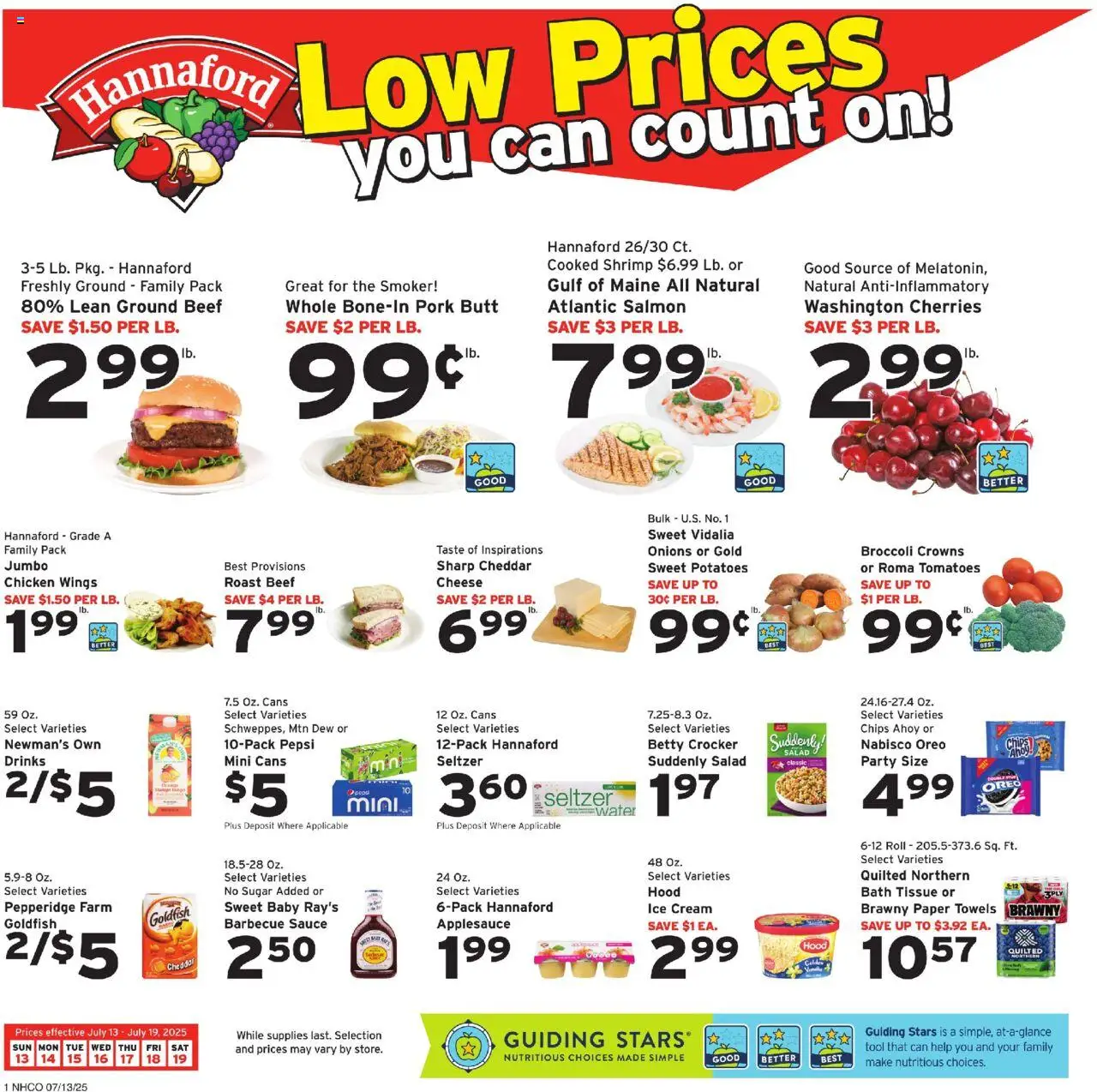 Hannaford Weekly Ad from 07/13/2025 - Flyer - Page number 1