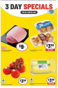 Preview of catalogue 3 Day Specials - SA from shop IGA valid 23/01/2026