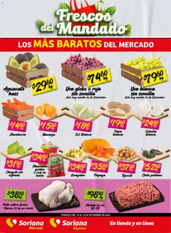 Vista previa las ofertas de la tienda Soriana - Frescos del Mandado Mercado: Tamaulipas desde el 16/12/2025 