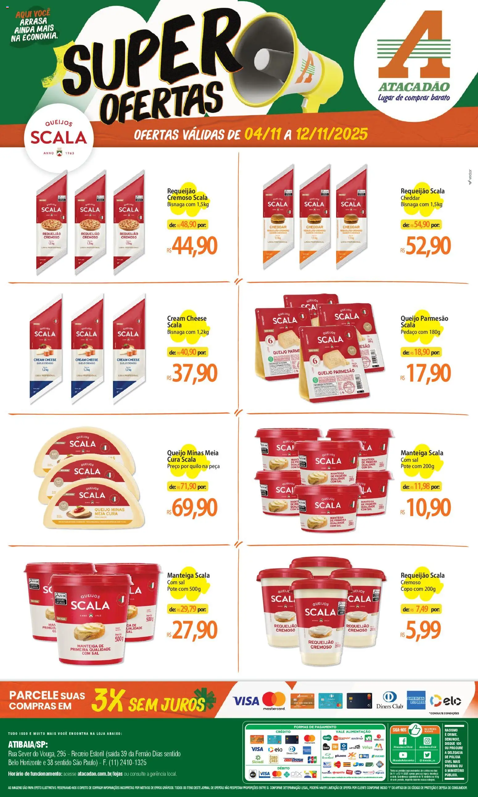 Pré-Visualização do folheto "Ofertas - SP" da loja Atacadão válido a partir de 04/11/2025