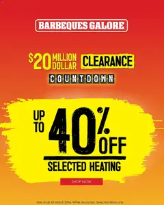 Preview of catalogue Barbeques Galore Clearance Countdown from shop Barbeques Galore valid 17/03/2026