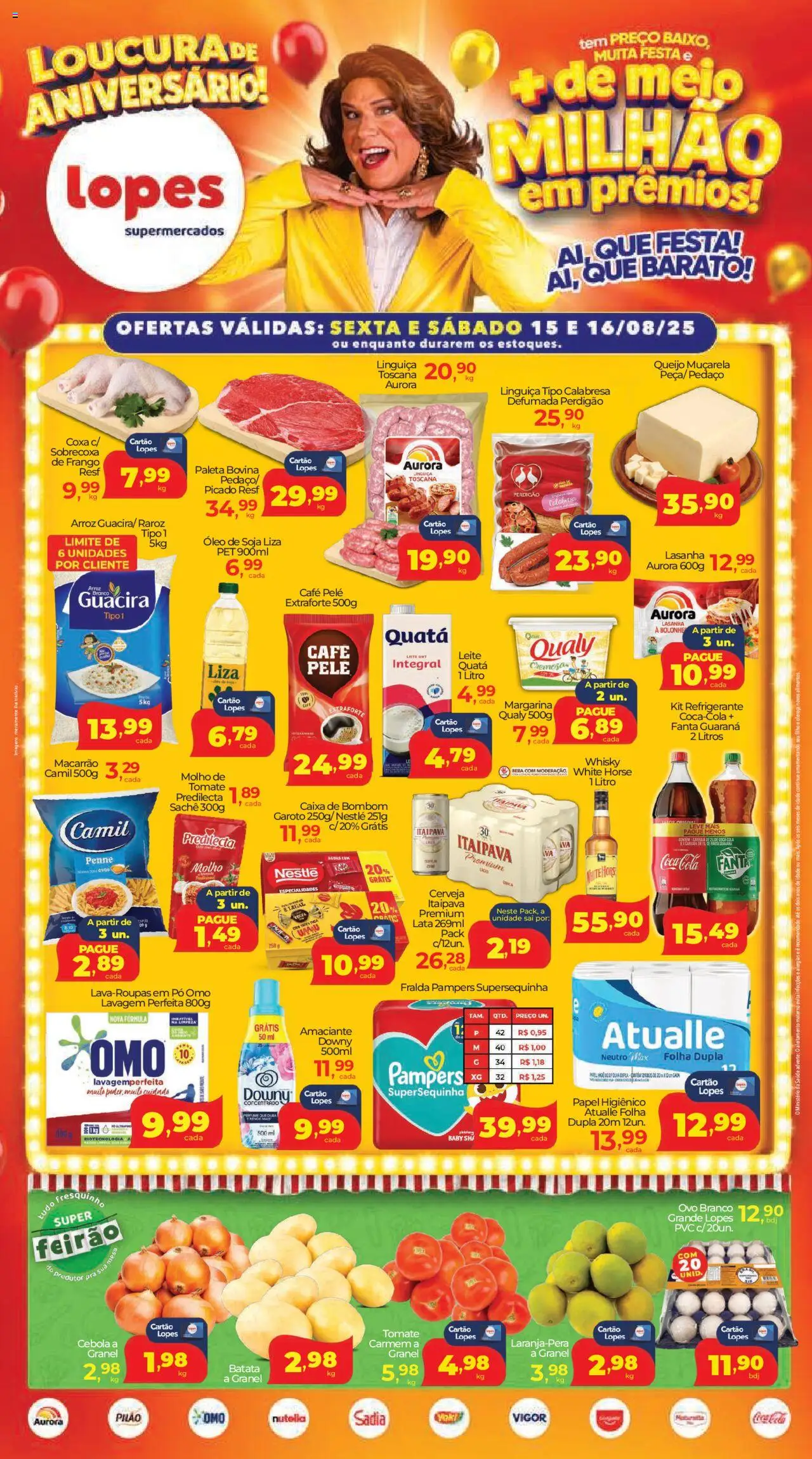 Lopes Supermercados folheto "Ofertas da semana" válido a partir de 15/08/2025 - número de página 1
