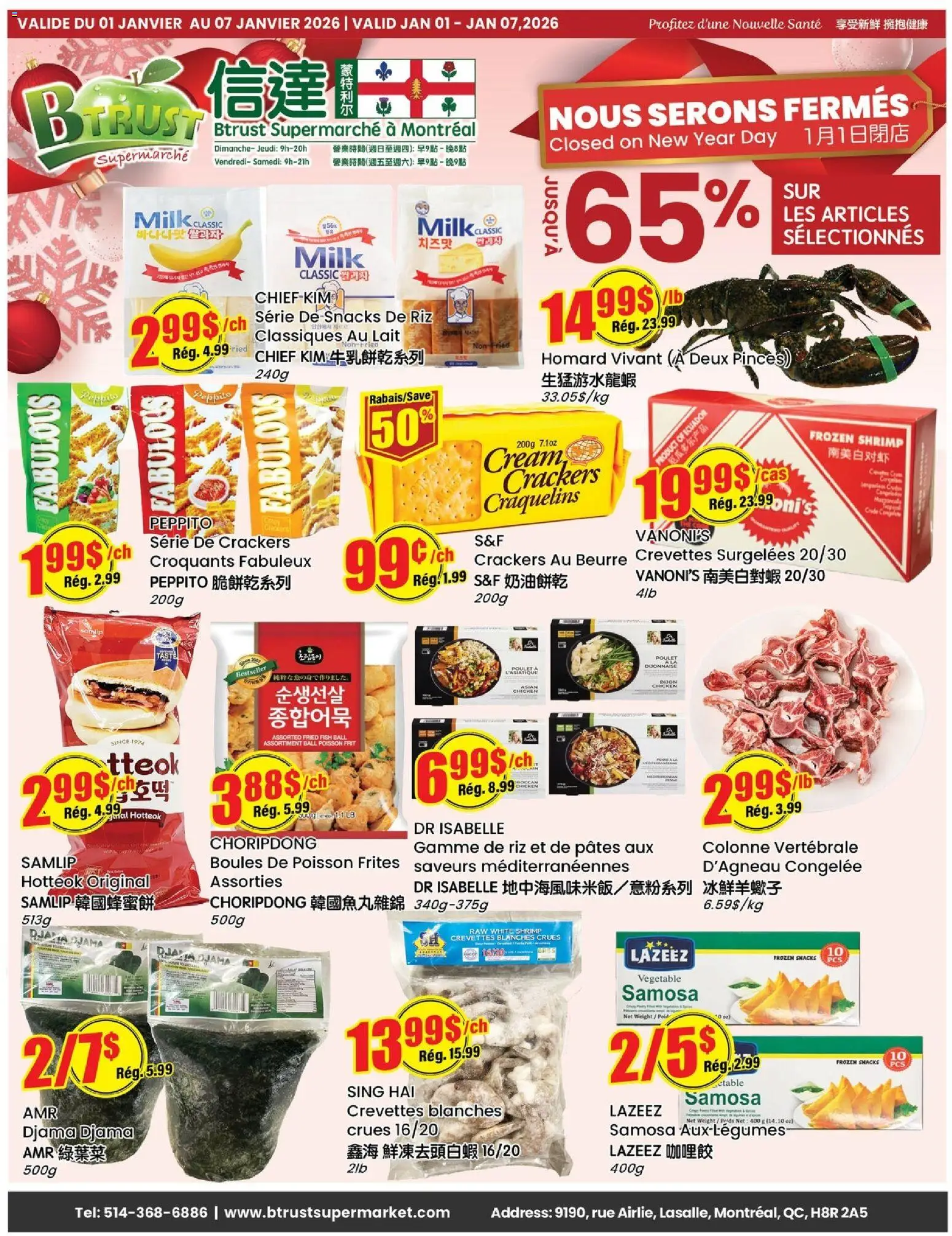 Preview of leaflet Weekly flyer / circulaire from shop Btrust Supermarket is valid from Jan 01, 2026