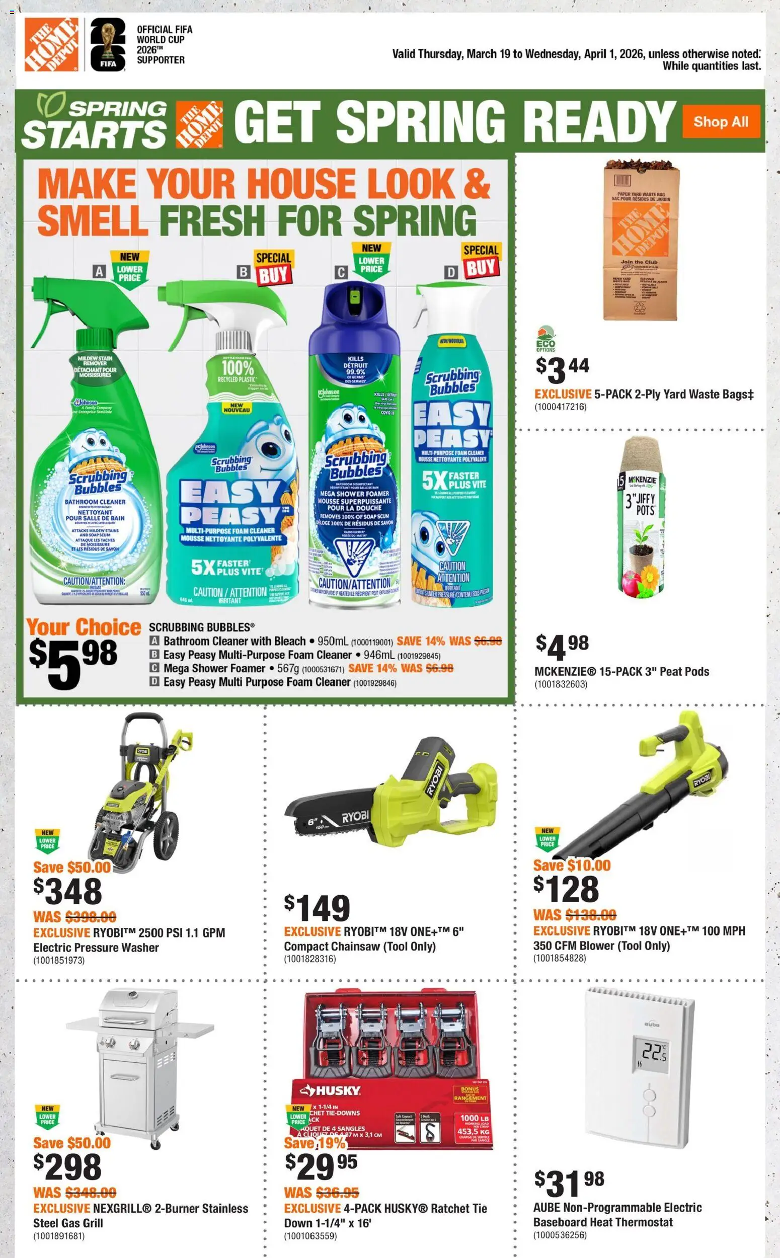 Preview of leaflet Home Depot weekly flyer - PE from shop Home Depot is valid from Mar 19, 2026