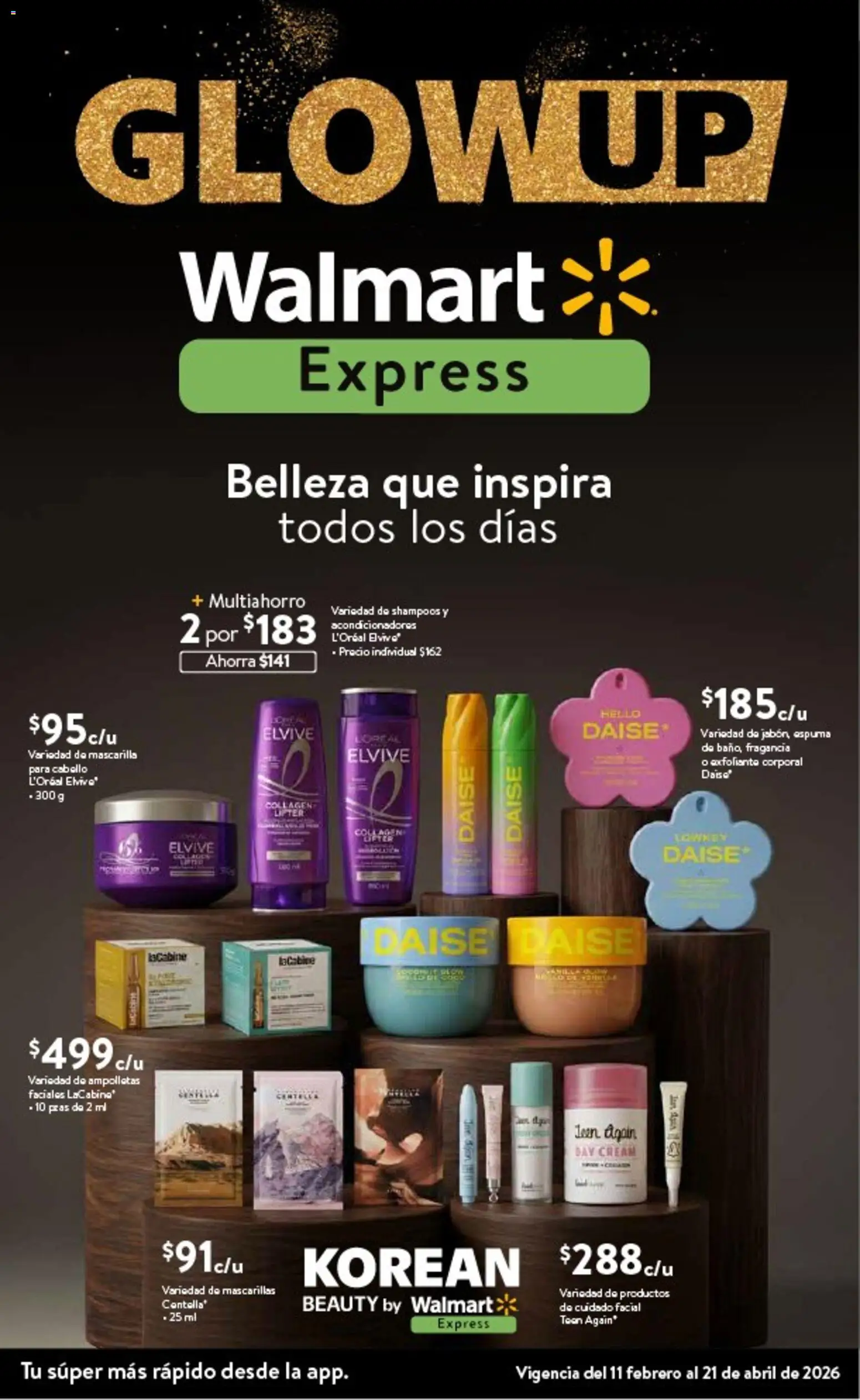Vista previa las ofertas de la tienda Walmart Express - Folleto desde el 11/02/2026 - Exfoliante corporal, Mascarillas, Mascarilla, Exfoliante, Fragancia