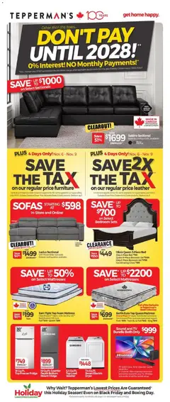 Preview of leaflet Weekly flyer / circulaire from shop Tepperman's is valid from Nov 06, 2025