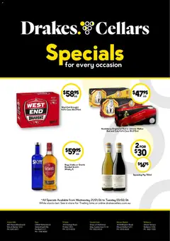 Preview of catalogue Cellars from shop Drakes valid 21/01/2026