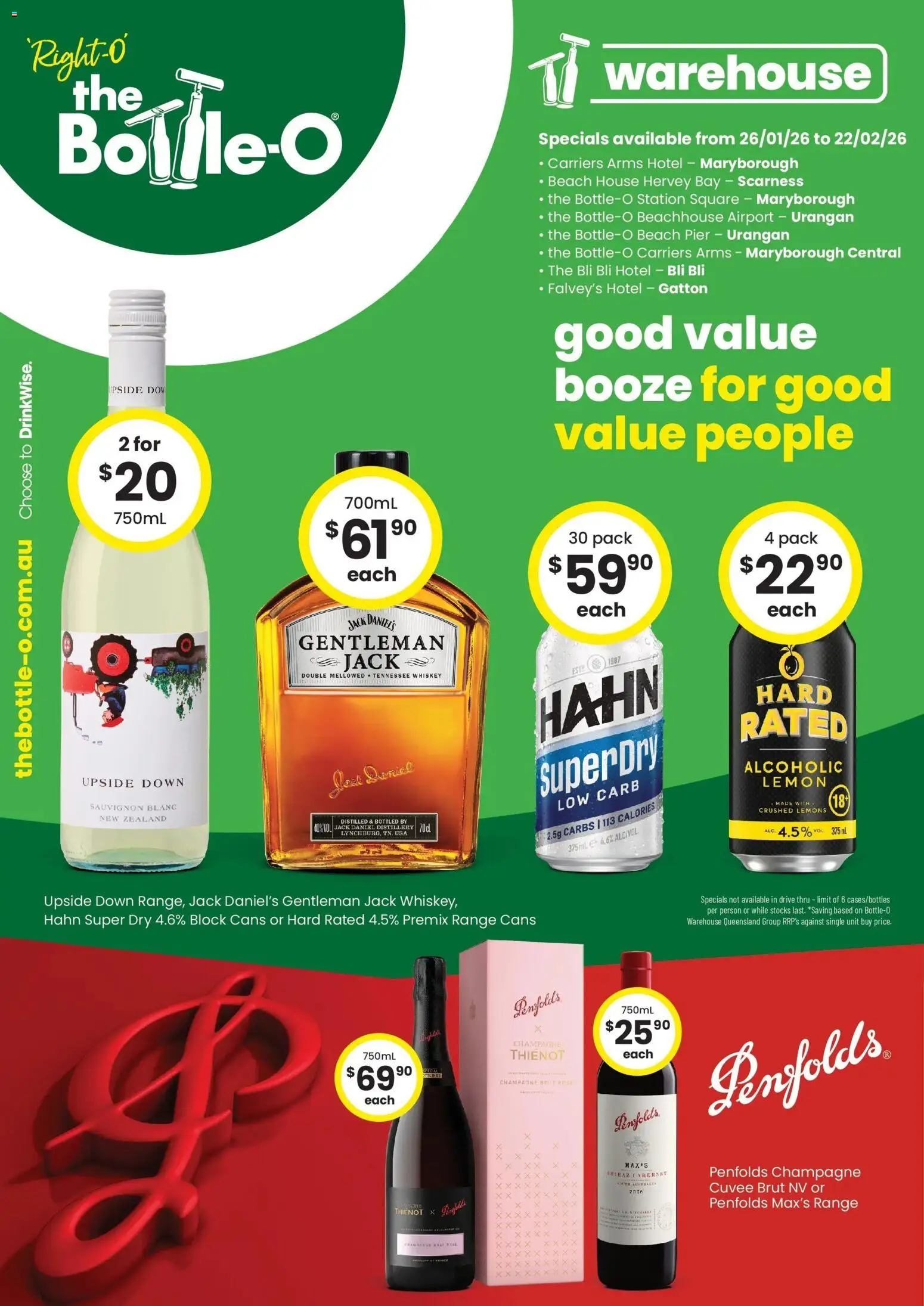 Preview of catalogue Catalogue Maryborough from shop The Bottle-O valid 26/01/2026