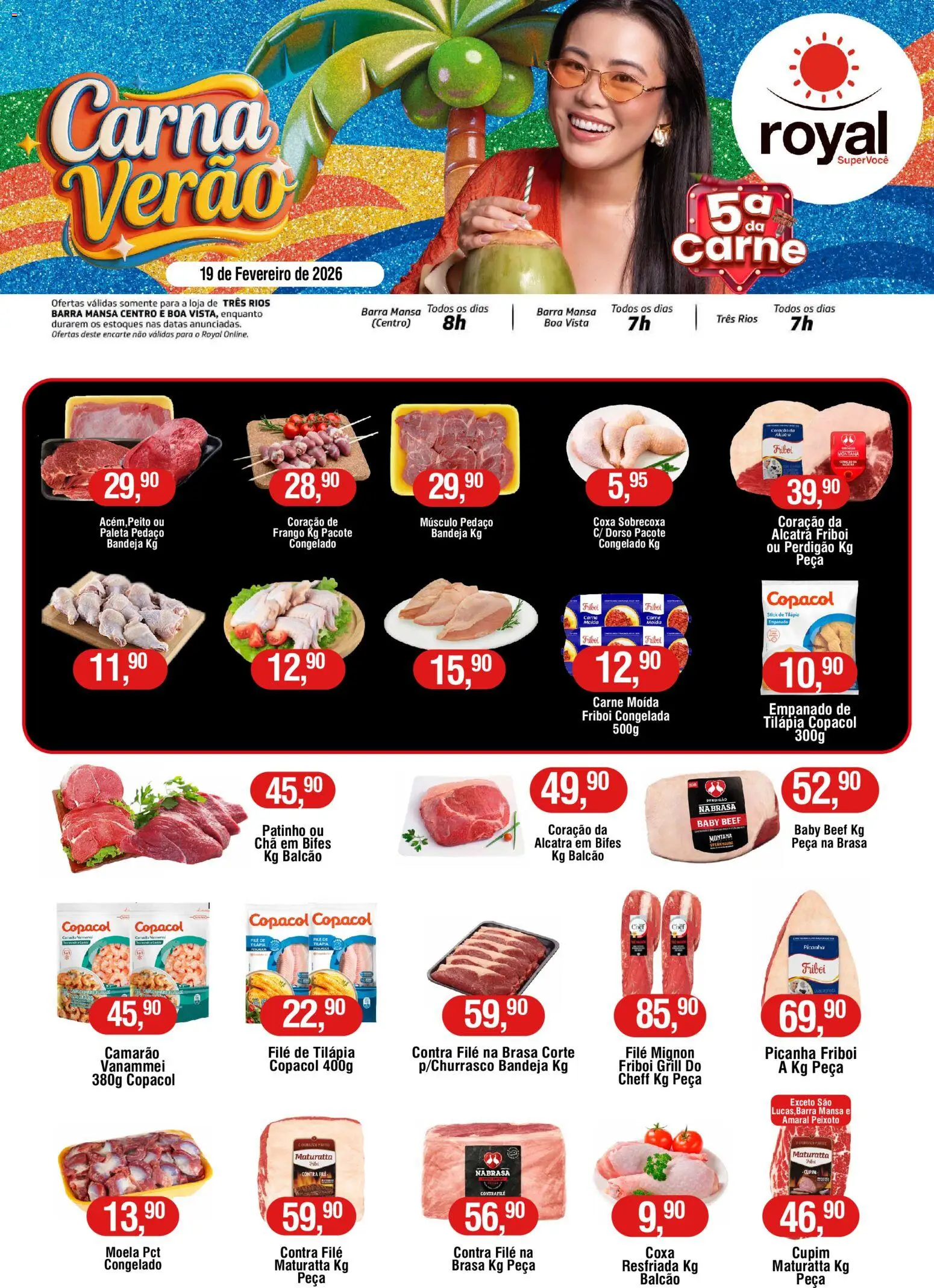 Pré-Visualização do folheto "Ofertas Quinta da Carne" da loja Royal Supermercados válido a partir de 19/02/2026