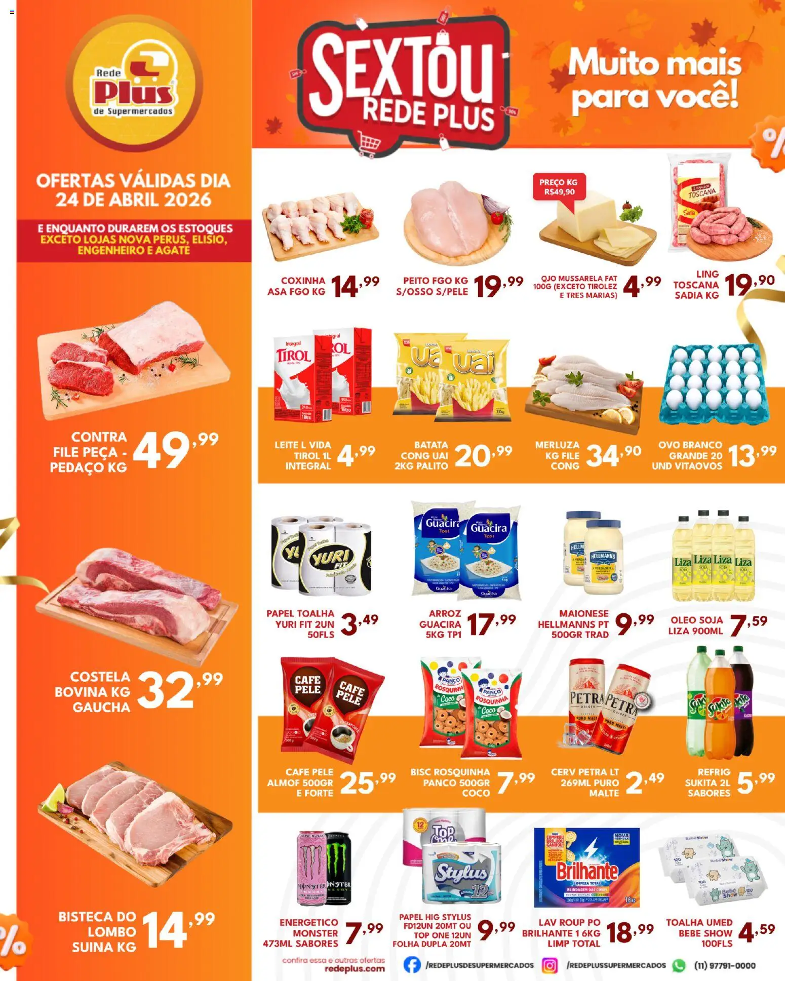 Pré-Visualização do folheto "Rede Plus Supermercados - Ofertas da semana" da loja Rede Plus Supermercados válido a partir de 24/04/2026