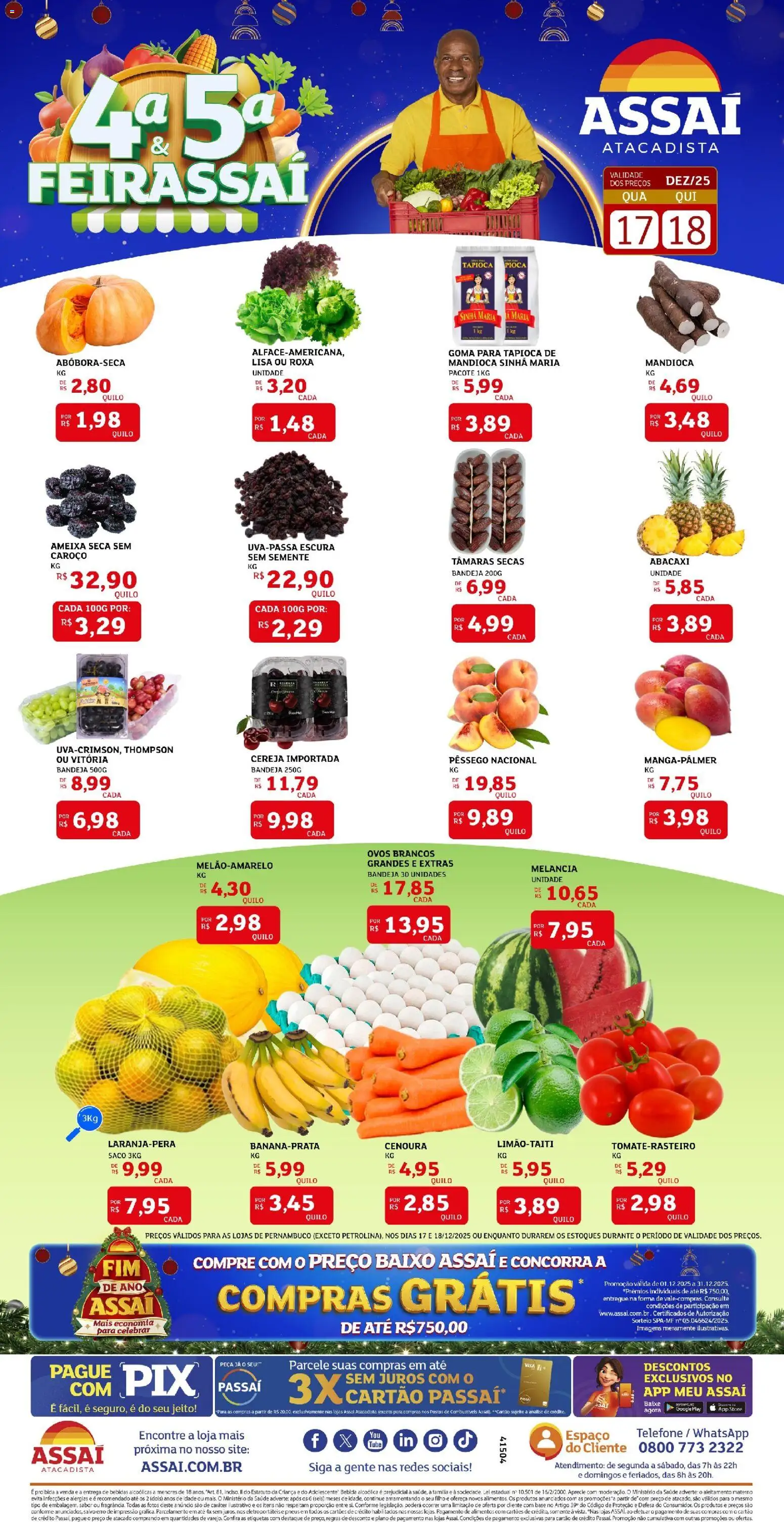 Pré-Visualização do folheto "Encarte - PE" da loja Assaí Atacadista válido a partir de 17/12/2025