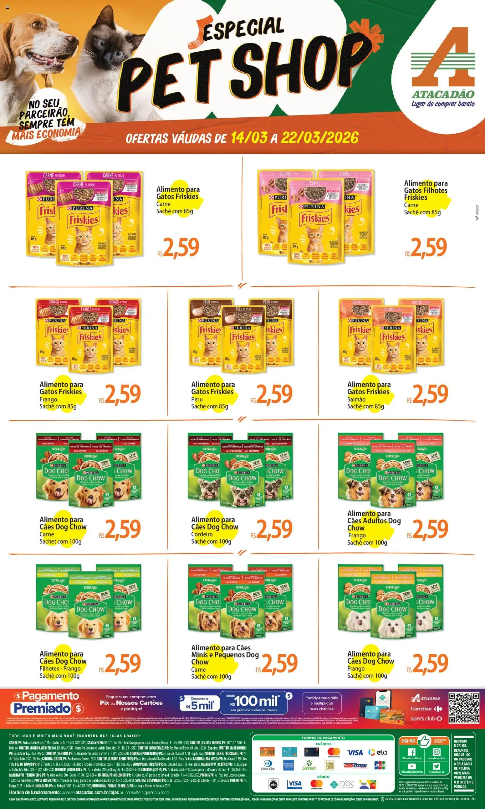 Pré-Visualização do folheto "Atacadão ofertas - PR" da loja Atacadão válido a partir de 14/03/2026 - Peru, Carne, Frango, Cordeiro, Salmão, Romã, Rodo