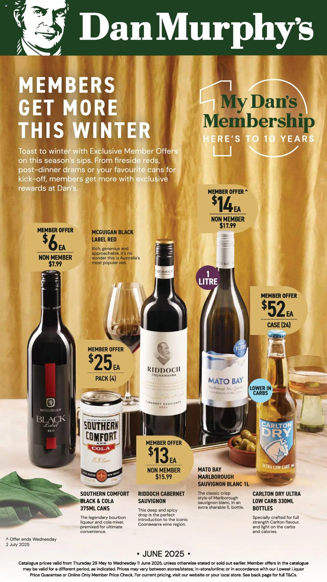 Dan Murphy's catalogue valid from 29/05/2025 - page 1 - Light, Wine, Bourbon, Toast, Case