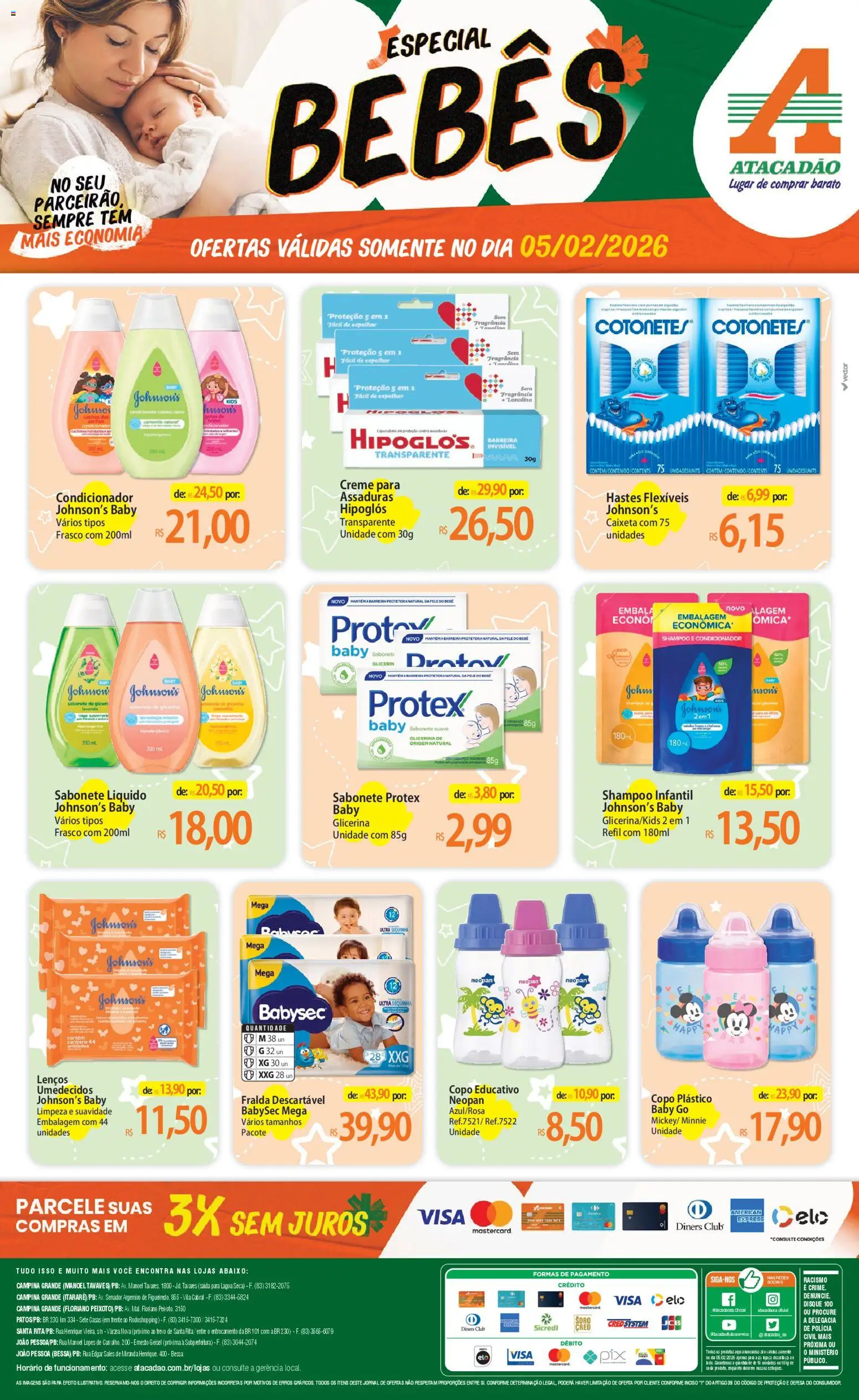 Pré-Visualização do folheto "Ofertas - PB" da loja Atacadão válido a partir de 05/02/2026