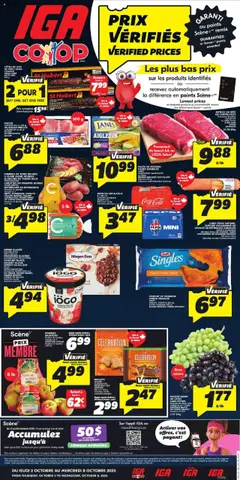 Un aperçu du dépliant Weekly flyer / circulaire du magasin IGA est valide à partir 2 oct. 2025