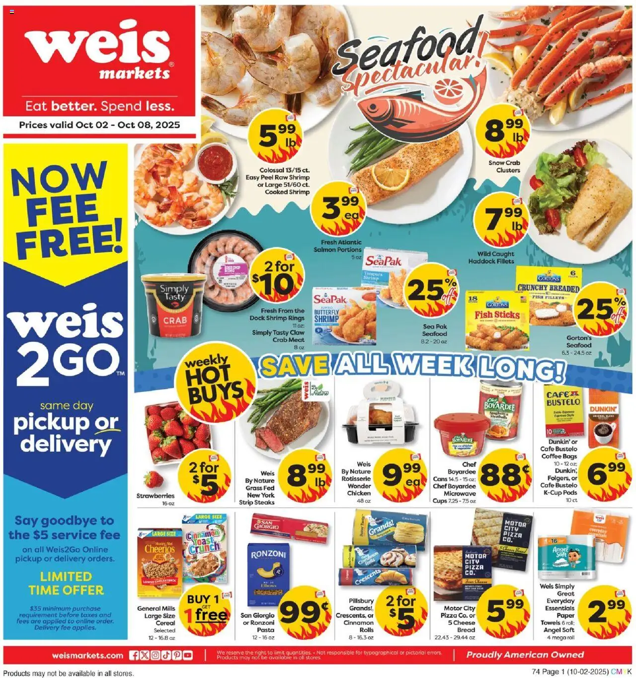 Weis Weekly Circular - DE from 10/02/2025 - Flyer - Page number 1