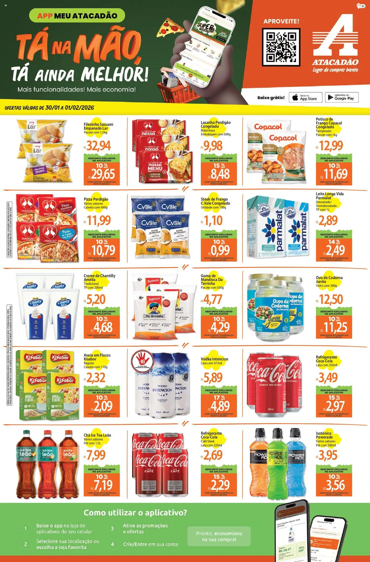Pré-Visualização do folheto "Ofertas - SC" da loja Atacadão válido a partir de 30/01/2026