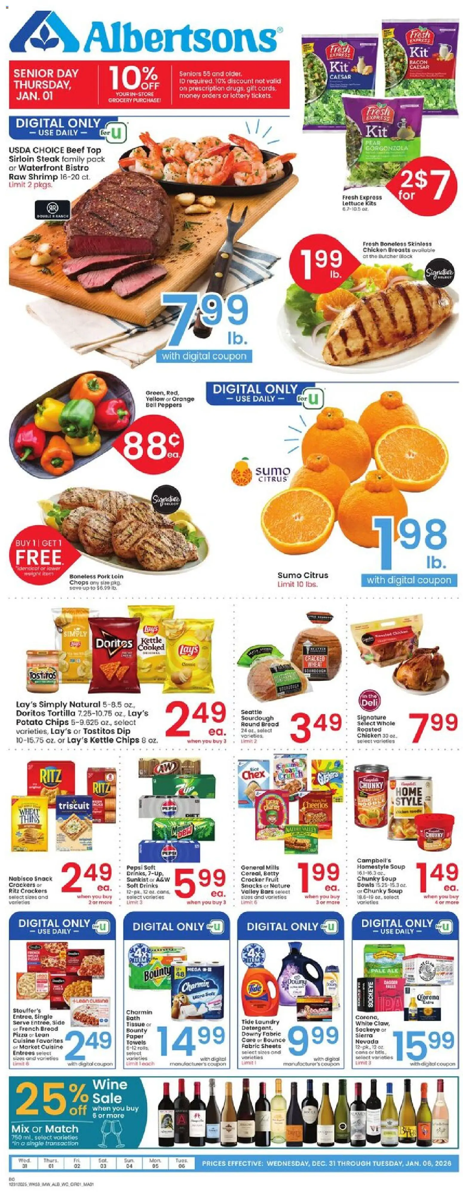 Ad Preview of Albertsons Weekly Ad from 12/31/2025