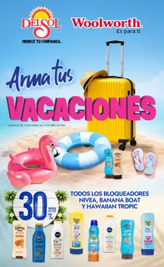 Vista previa las ofertas de la tienda Del Sol y Woolworth - Del Sol y Woolworth catálogo Arma tus Vacaciones desde el 19/03/2026 