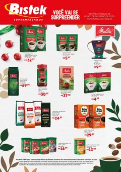 Pré-Visualização do folheto "Ofertas Melitta e Reckitt" da loja Bistek Supermercados válido a partir de 08/10/2025