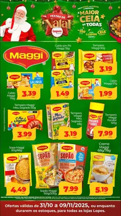 Pré-Visualização do folheto "Ofertas Maggi" da loja Lopes Supermercados válido a partir de 31/10/2025